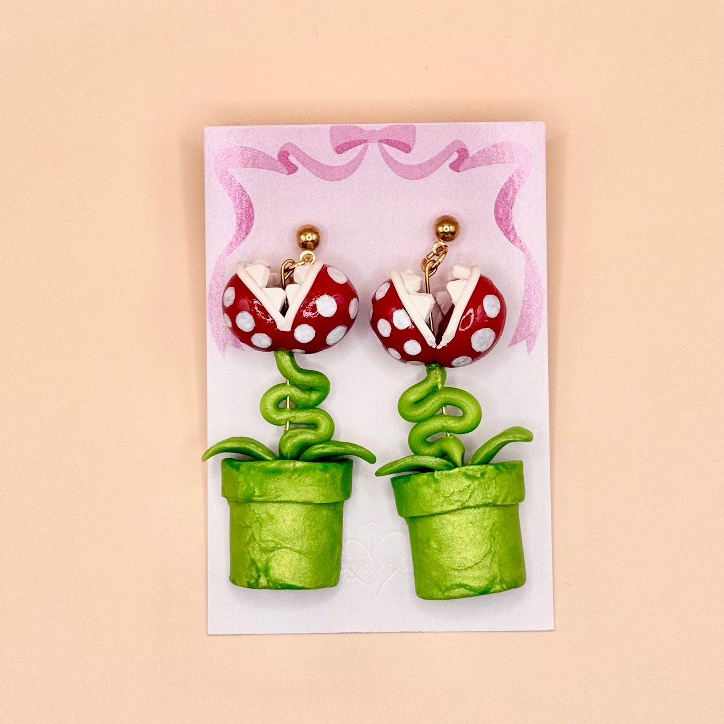 Video Game Plant Dangle Earrings