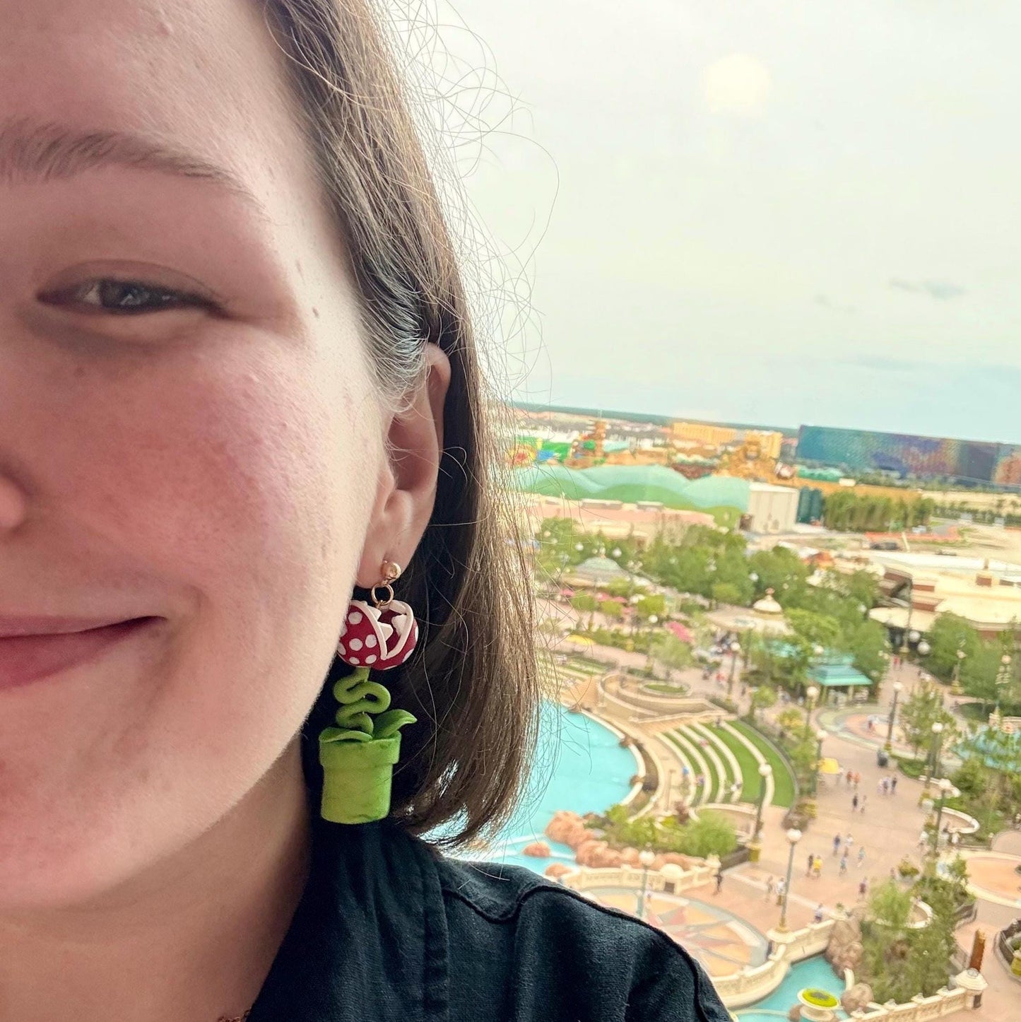 Video Game Plant Dangle Earrings
