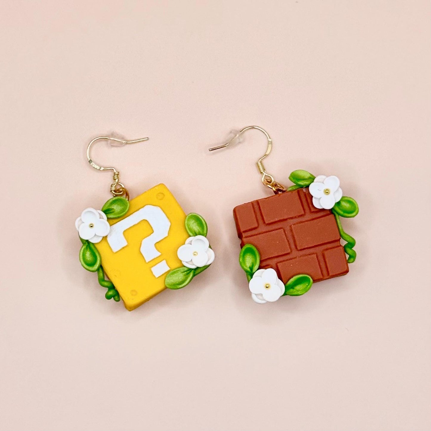 Video Game Block Dangle Earrings