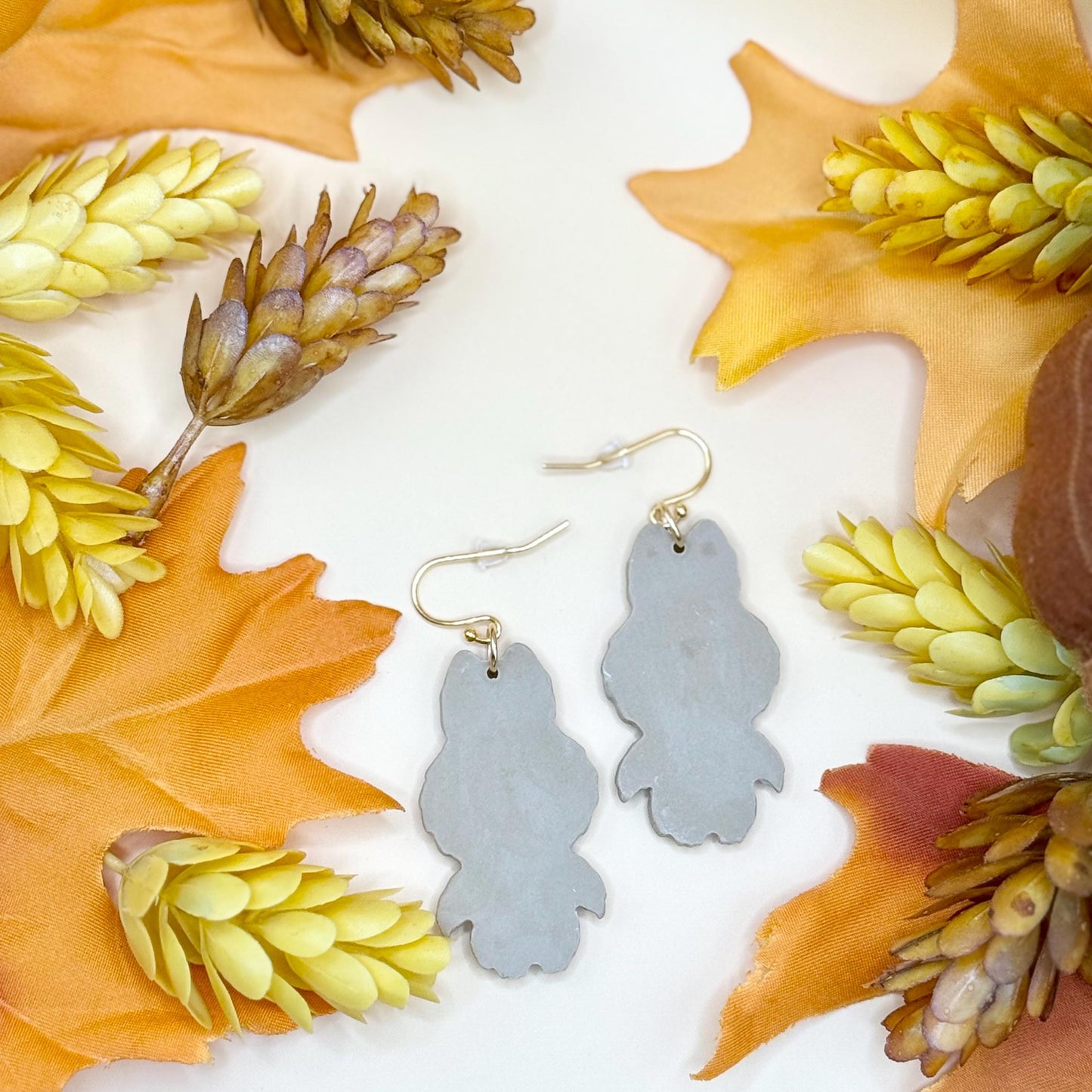Latte Creature Dangle Earrings: Hypoallergenic Brass, Polymer Clay, Toy Inspired