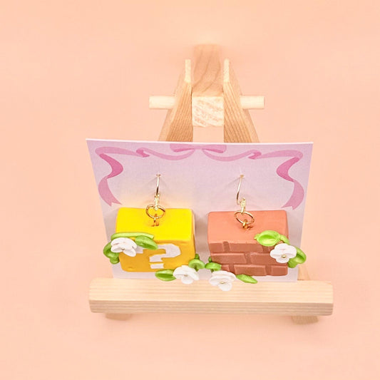 Video Game Block Dangle Earrings