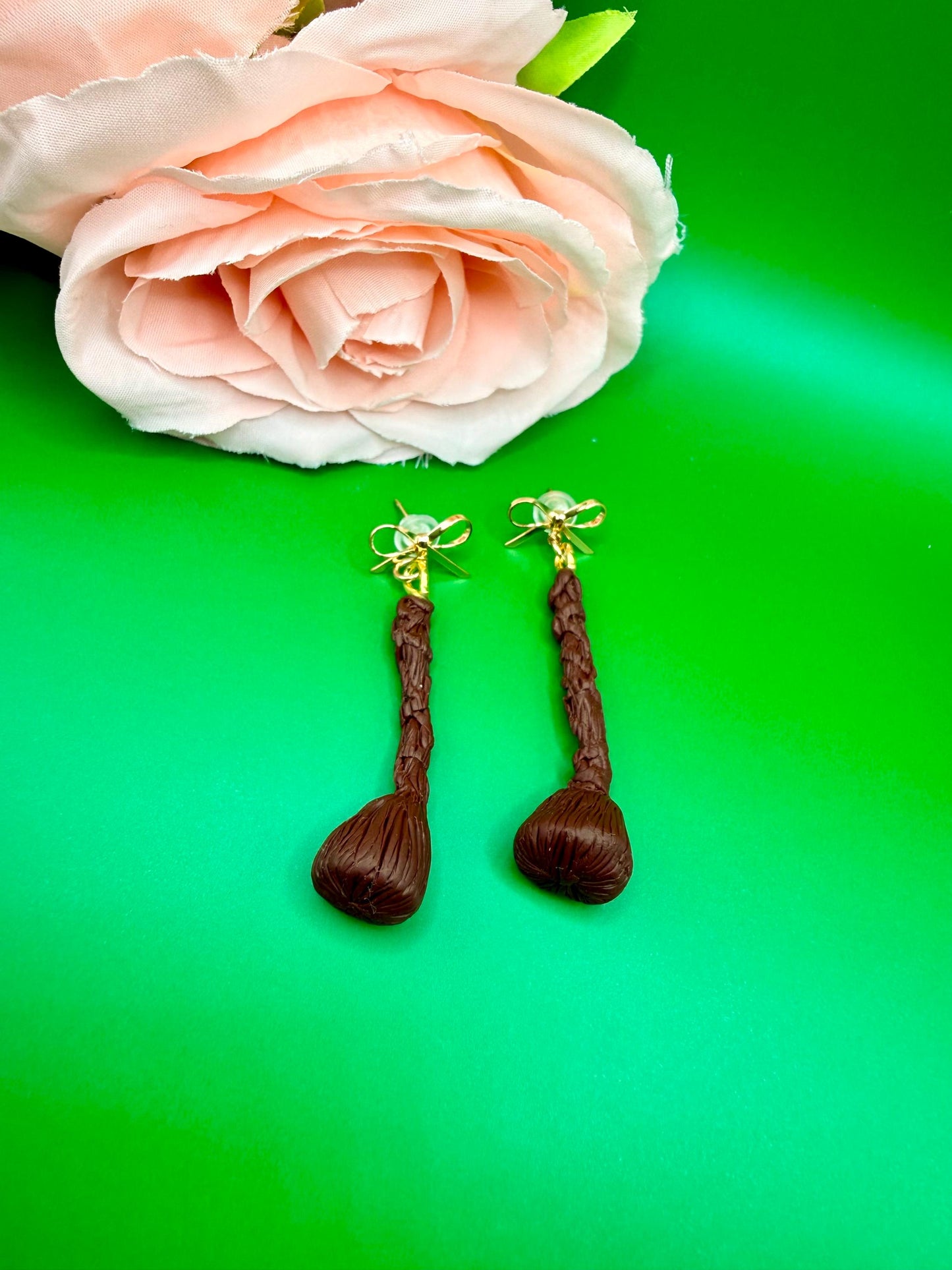 Witch Broom Dangle Earrings