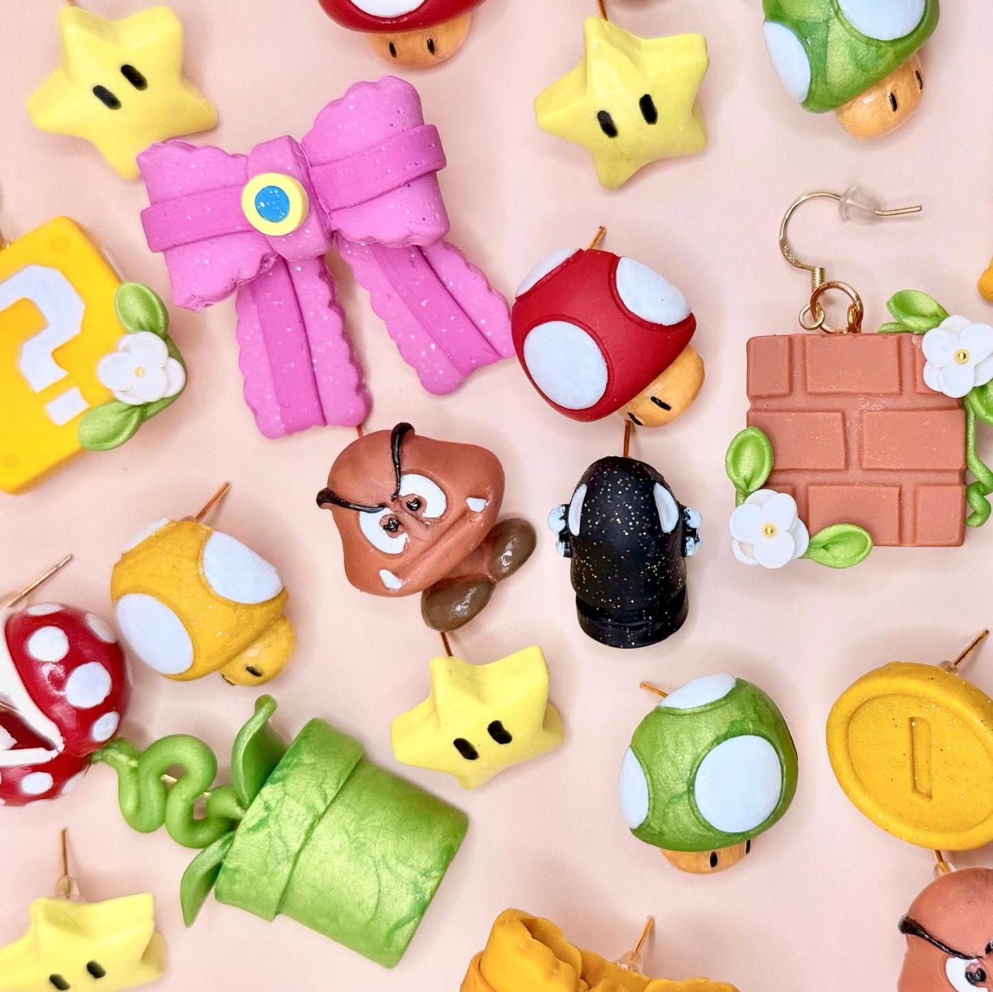 Video Game Plant Dangle Earrings