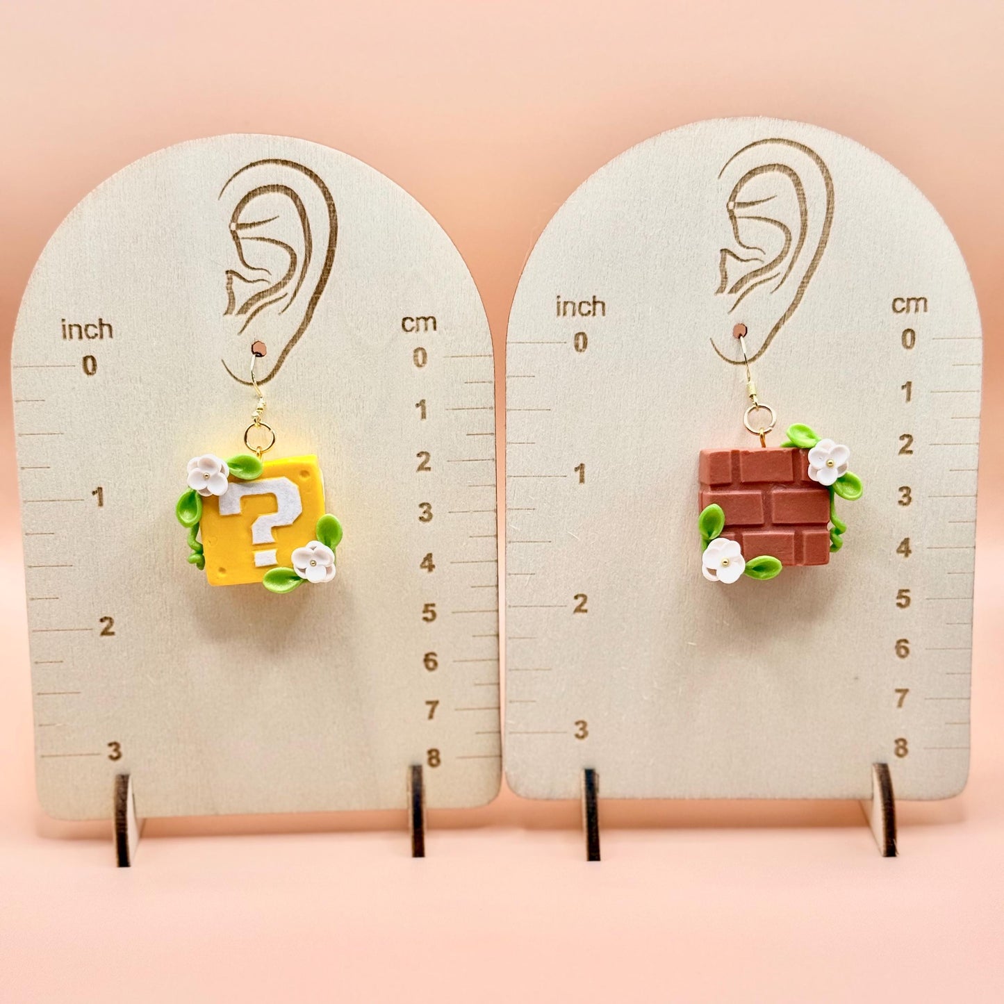 Video Game Block Dangle Earrings