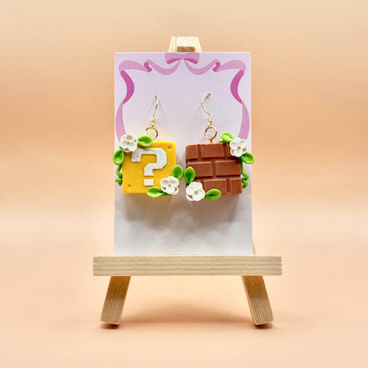 Video Game Block Dangle Earrings