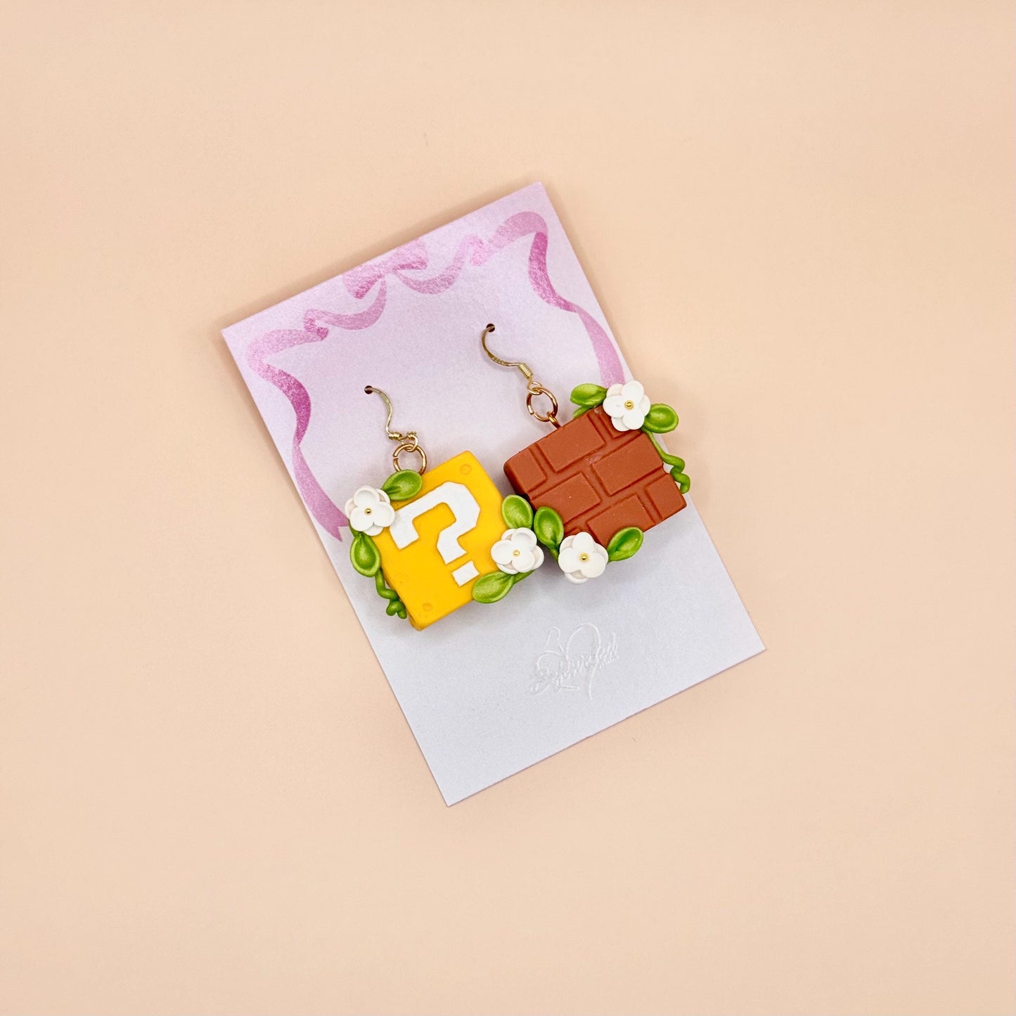 Video Game Block Dangle Earrings