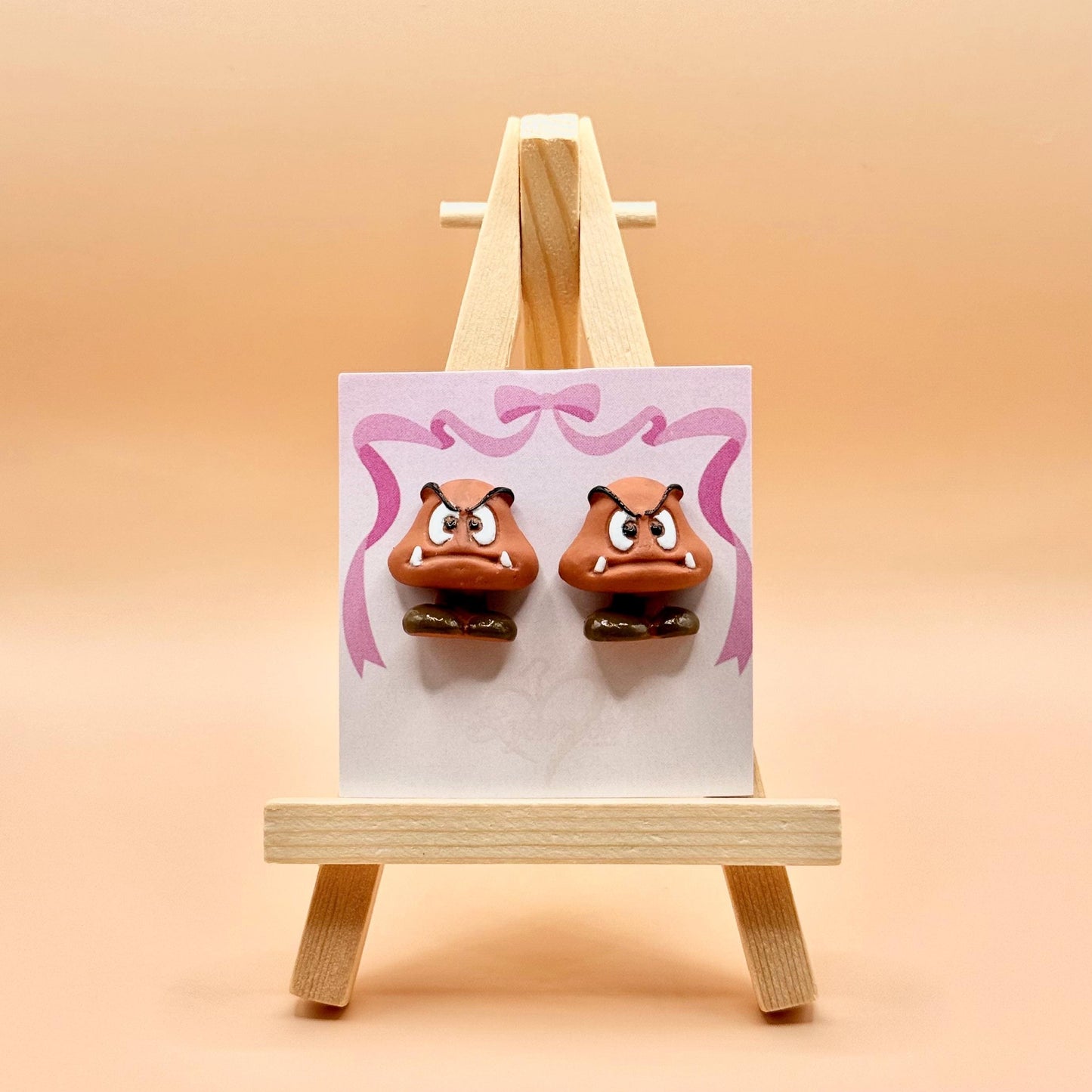 Video Game Mushroom Stud Earrings: Hypoallergenic Stainless Steel, Gamer Girl Polymer Clay Earrings