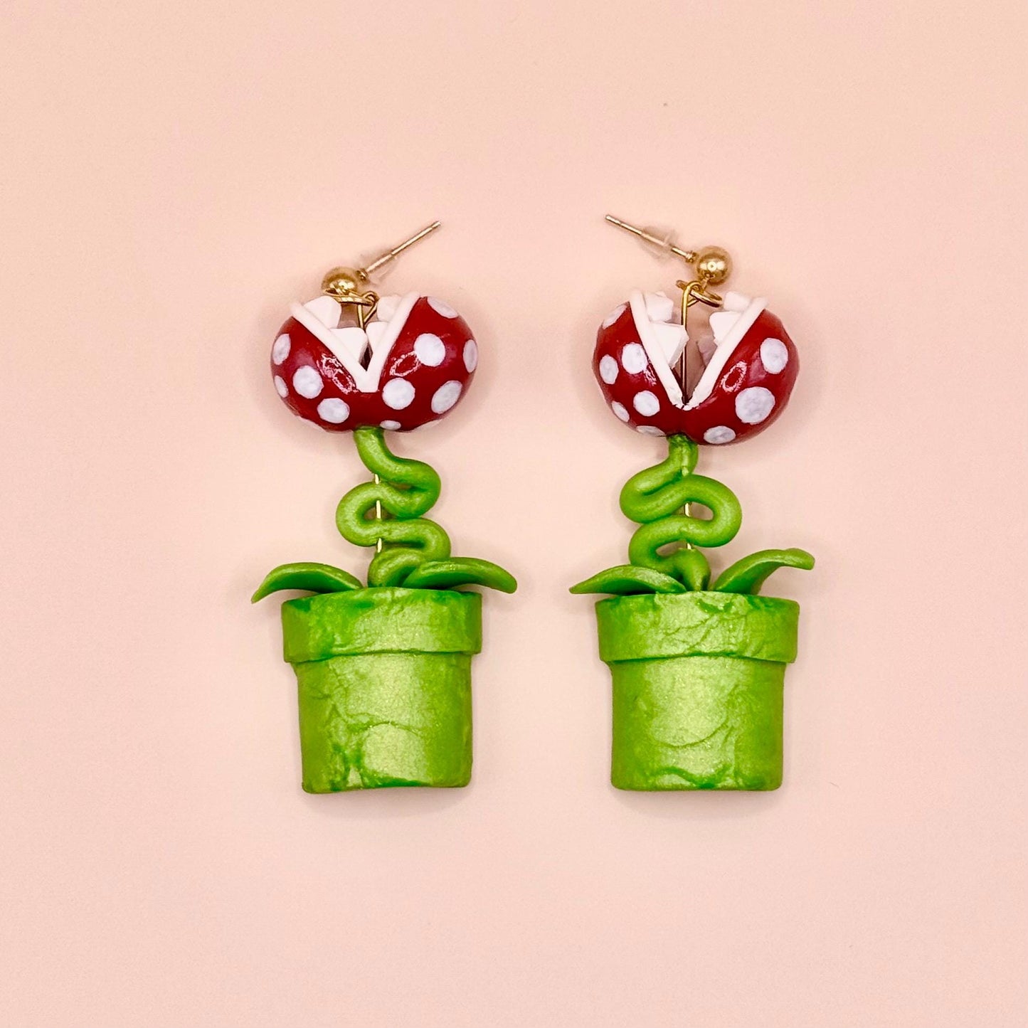 Video Game Plant Dangle Earrings