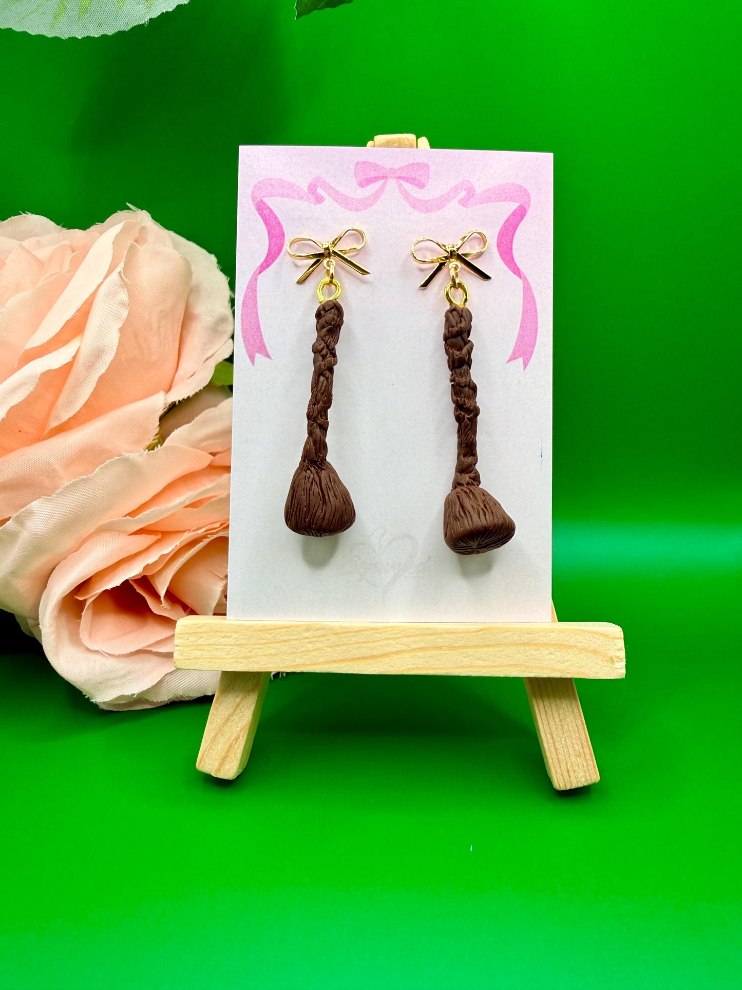 Witch Broom Dangle Earrings